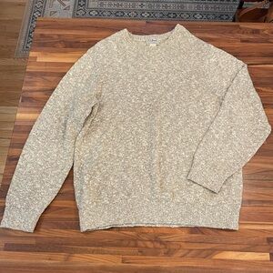 L.L. Bean Textured Knit Sweater in Cream